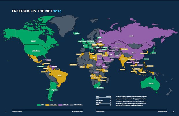 自由之家年度报告:中国网络自由度连十年垫底