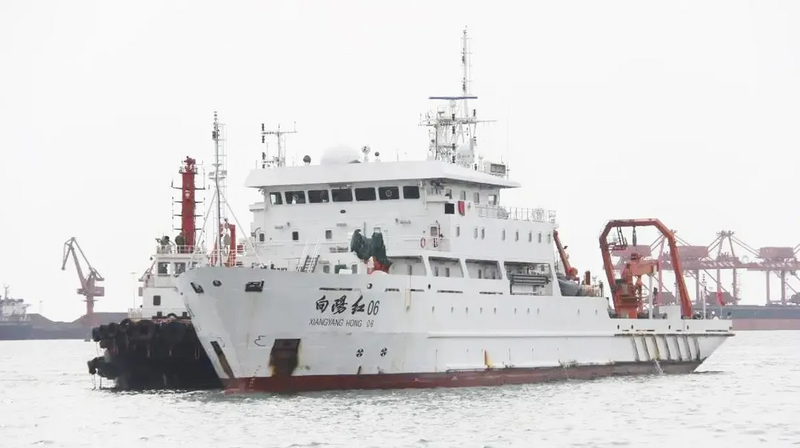 中国远洋科研船去年开始研究关岛附近海域，向阳红6号（见图）上月仍在关岛海域活动。（图撷自中国国务院网站）