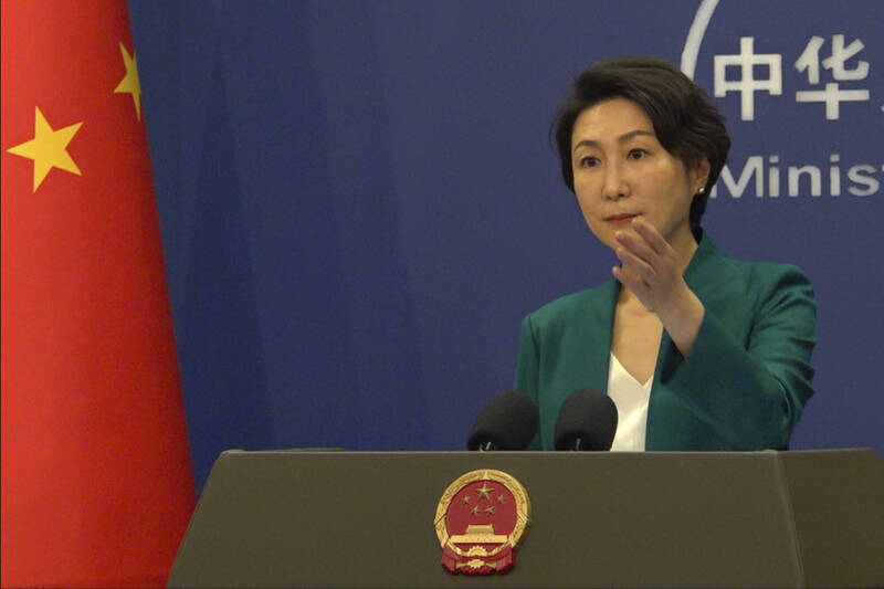 中国外交部发言人毛宁否认中国要求企业非法收集和储存用户个人资讯。(美联社) 中国外交部发言人毛宁否认中国要求企业非法收集和储存用户个人资讯。(美联社)