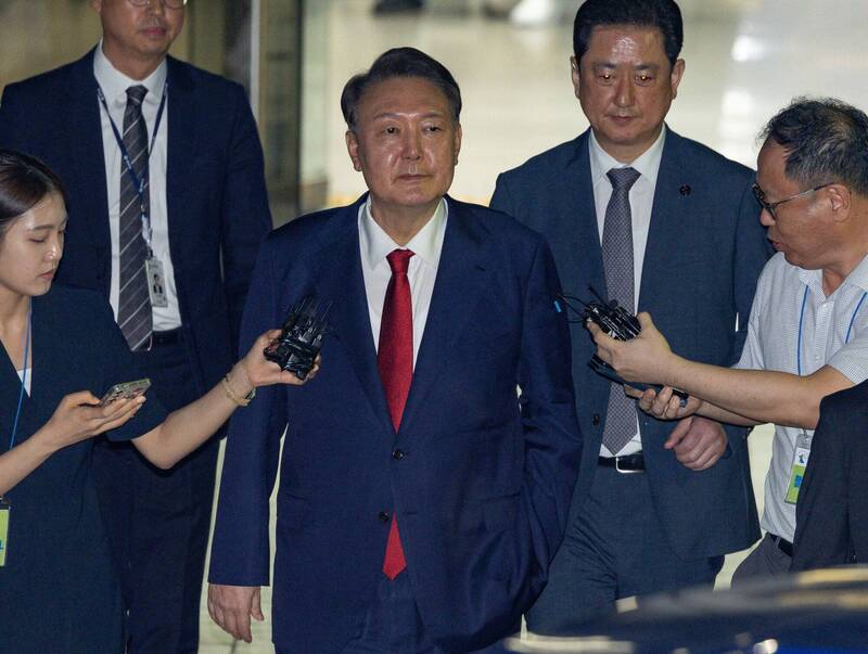 南韩前总统尹锡悦。(欧新社) 南韩前总统尹锡悦。(欧新社)