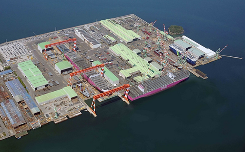 日本今治造船的丸龟工厂发生工安事故，造成7人送医治疗。（图撷自今治造船官网）