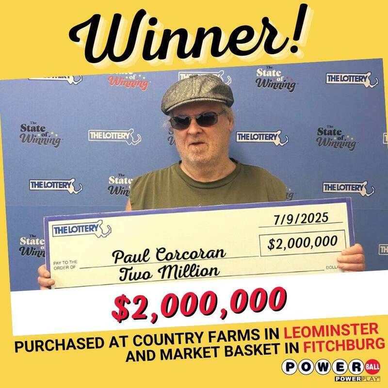 柯克兰赢得200万美元(约新台币5807万元)彩券奖金。(图撷取自「Mass. State Lottery」X) 柯克兰赢得200万美元(约新台币5807万元)彩券奖金。(图撷取自「Mass. State Lottery」X)