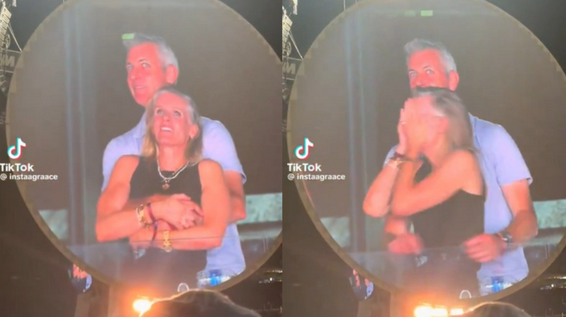 Coldplay演唱会意外成抓奸现场。(翻摄自TikTok) Coldplay演唱会意外成抓奸现场。(翻摄自TikTok)