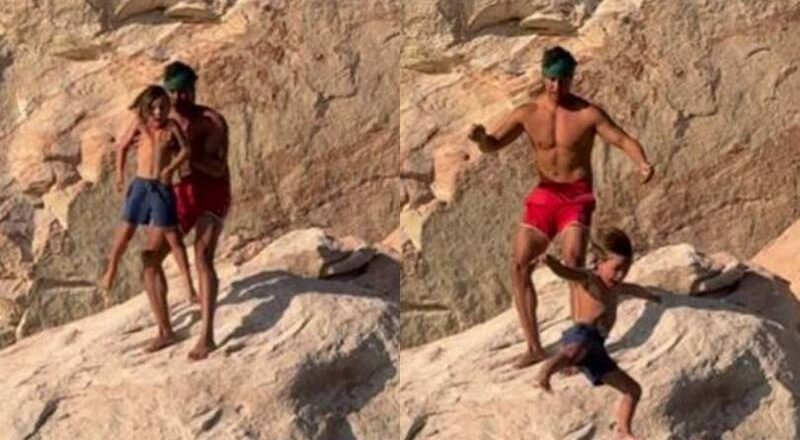 練膽？ 美國網紅爸把7歲兒拋崖落水畫面曝光