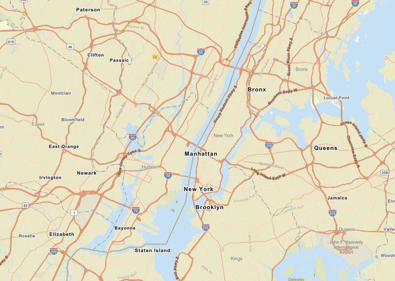 美国纽泽西州2日晚间发生1起规模3.0地震。图上星号为震央。(图撷取自美国地质调查局) 美国纽泽西州2日晚间发生1起规模3.0地震。图上星号为震央。(图撷取自美国地质调查局)