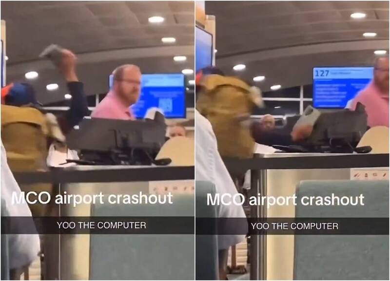 美国佛州奥兰多国际机场近日发生惊险一幕,一名45岁女乘客因连续错过班机情绪失控,在西南航空(Southwest Airlines)登机口大闹,甚至对怒踢地勤人员、砸毁萤幕。(图撷自「@iglesias_gabby」X) 美国佛州奥兰多国际机场近日发生惊险一幕,一名45岁女乘客因连续错过班机情绪失控,在西南航空(Southwest Airlines)登机口大闹,甚至对怒踢地勤人员、砸毁萤幕。(图撷自「@iglesias_gabby」X)