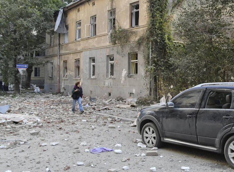位于乌克兰西部的利维夫遭俄军空袭。(欧新社) 位于乌克兰西部的利维夫遭俄军空袭。(欧新社)