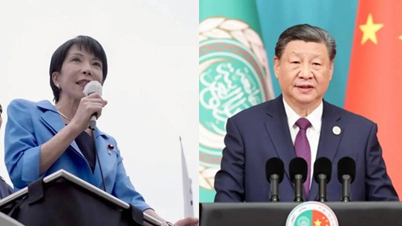 专家认为习近平（右）领导下的中国行径幼稚，日本首相高市早苗（左）并没有错。 图：翻摄高市早苗IG、中国共产党新闻网