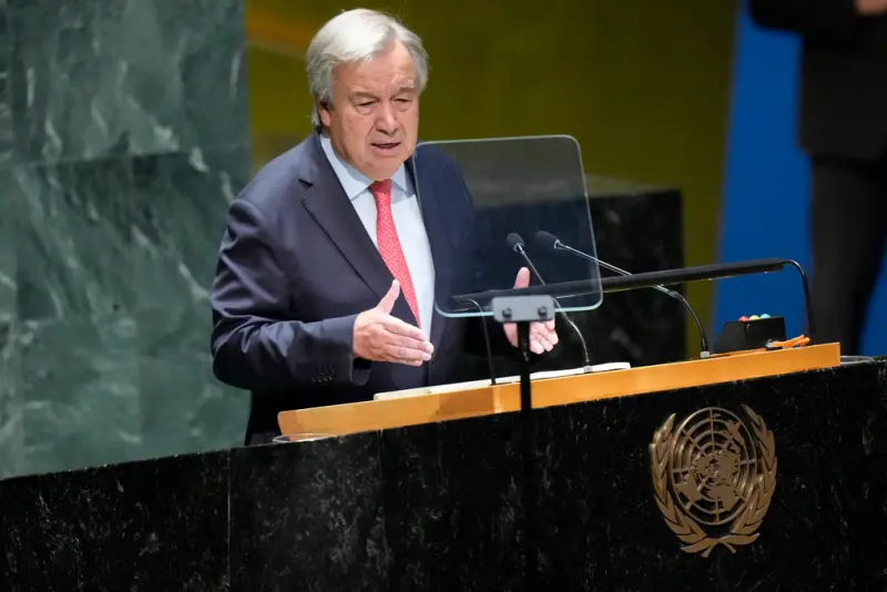 ▲联合国秘书长古特雷斯（Antonio Guterres）表示，由于成员国不缴纳会费，联合国面临「迫在眉睫的财政崩溃」的风险。 资料照。 （图/美联社/达志影像）