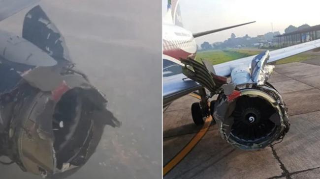 波音737引擎空中爆炸 惊魂迫降画面曝光