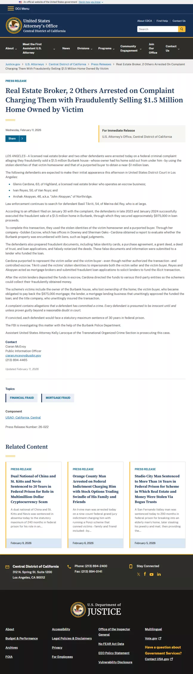 可怕！洛杉矶屋主身份被盗 150万房产被悄悄卖了