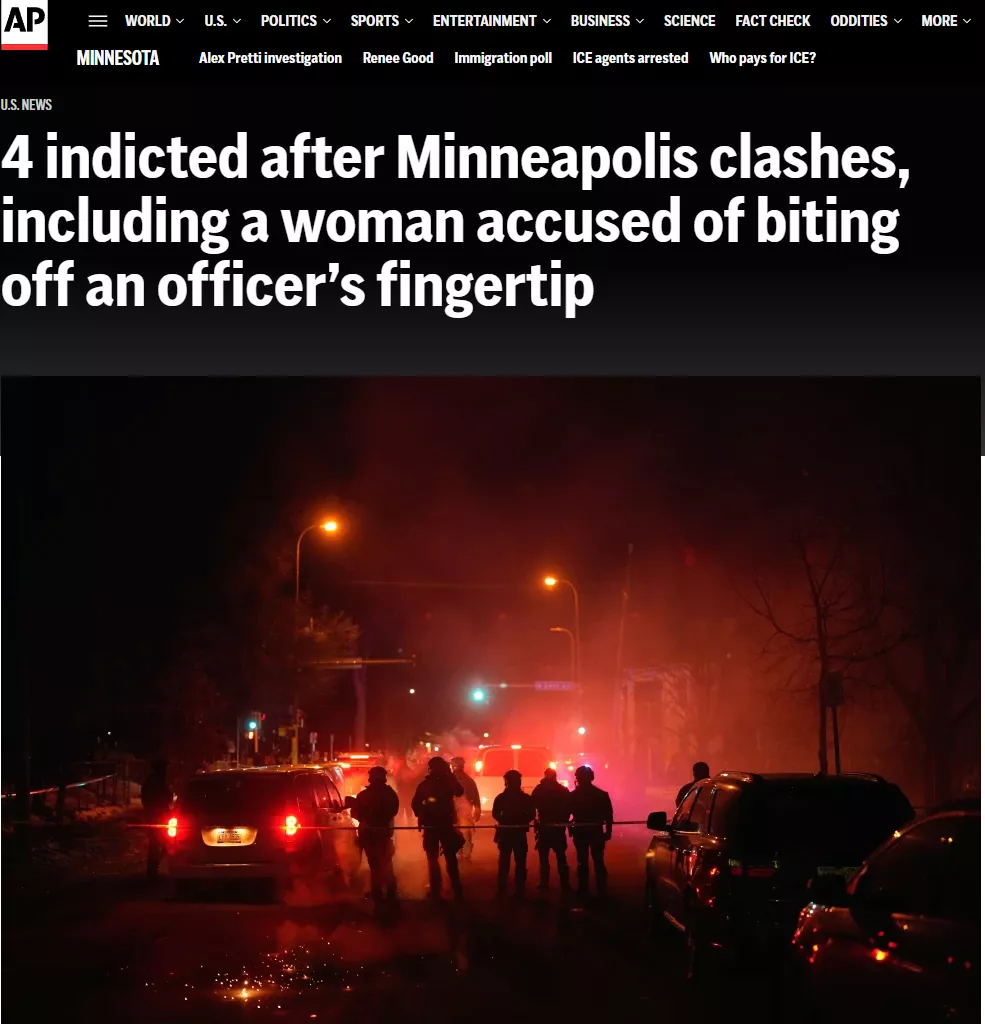 抗议现场华女咬断联邦探员手指尖 遭联邦重罪起诉