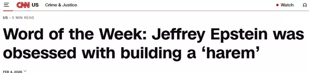 爱波斯坦曾痴迷建“后宫”？“后宫”成高频词