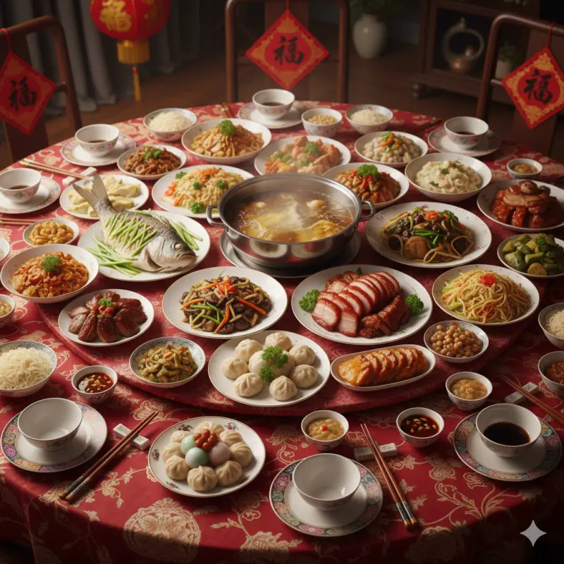 ▲虽然春节连假是家人团聚、享受美食的重要时刻,但大鱼大肉、熬夜追剧也容易让身体「超载」,(图/AI生成)