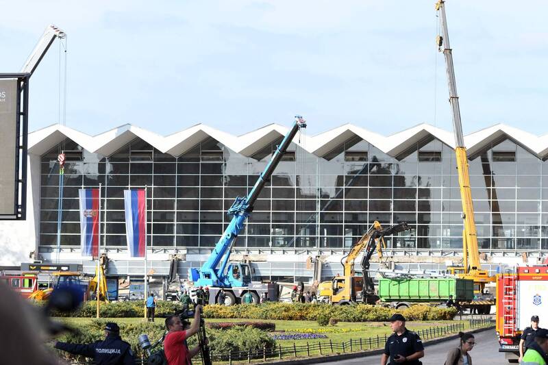 塞尔维亚的诺维萨德火车站户外混凝土遮棚坍塌，造成15人死亡。 （法新社资料照）