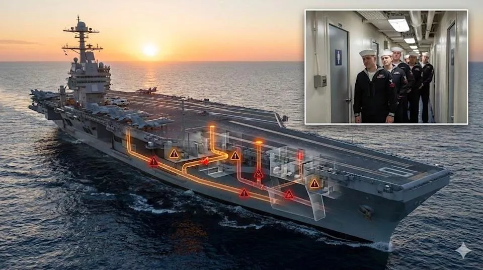 紧要关头爆马桶危机!美航母官兵陷排泄系统灾难