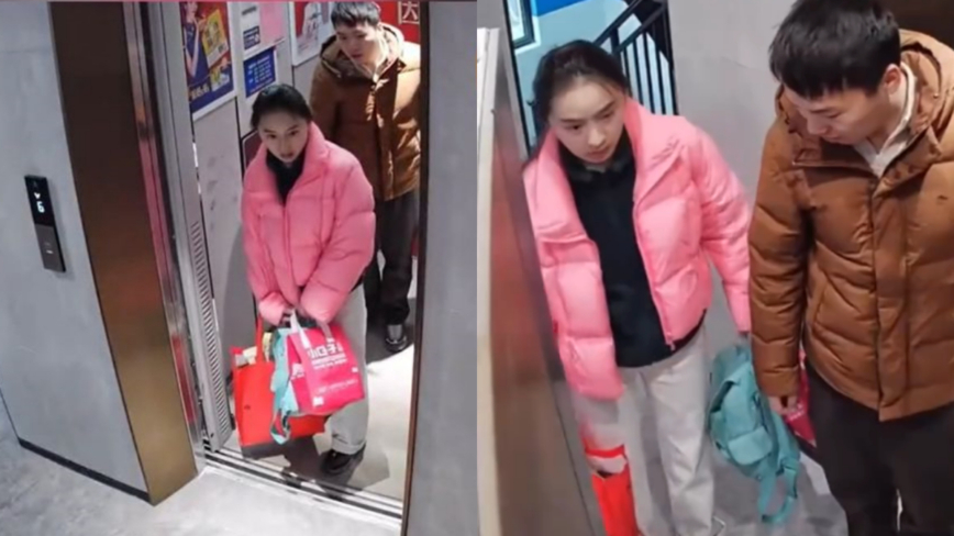 中國夫妻過年後返家發現家門大敞 瞬間傻眼（視頻）