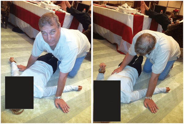 ▲▼ 已故淫魔富豪艾普斯坦(Jeffrey Epstein)檔案再掀醜聞風暴,英國前王子安德魯與不明女子有近距離肢體接觸的照片曝光 。(圖/路透))