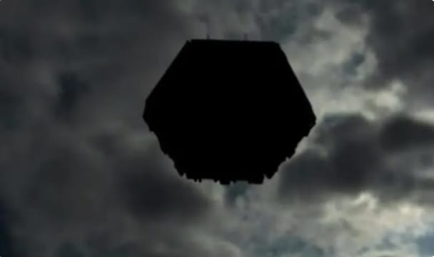  美國東海岸地區在 2024 年年末發生一連串不明飛行物的目擊事件，甚至有消息稱，一個神秘的黑色立方體在萊特．帕特森空軍基地附近上空 4900 公尺處飛行，許多網友質疑一連串不明飛行物事件可能與「 UFO 陰謀論」有關。 圖：翻攝自 騰訊網 奇聞不要看 