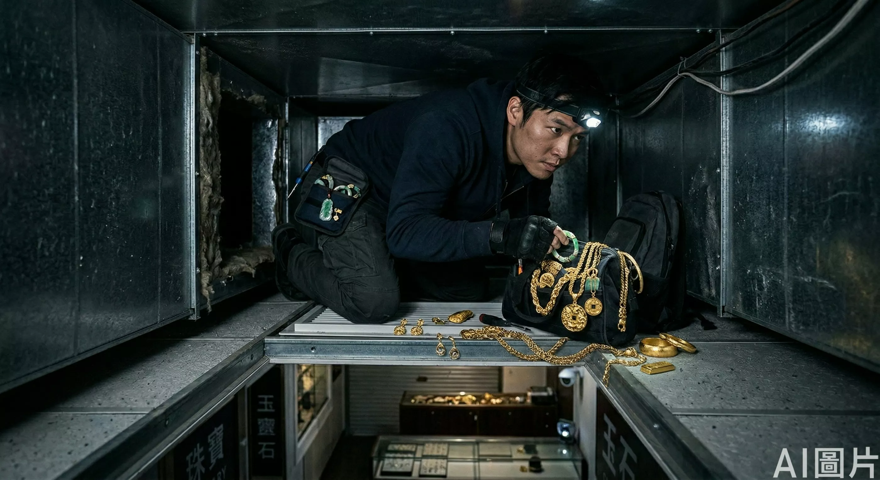 成都男潜伏商场 一夜扫荡140万首饰 获刑10年半