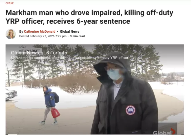 中国留学生开豪车酒驾逆行撞死警官 被判6年+遣返