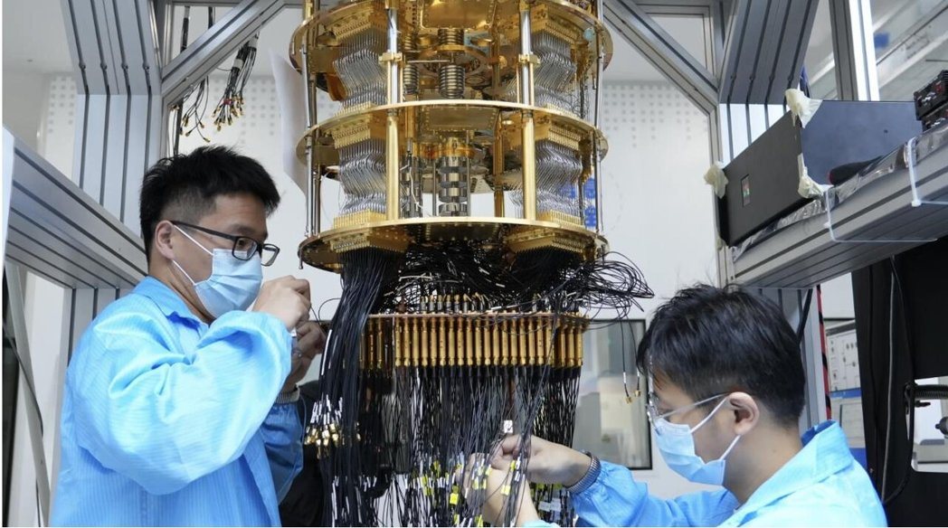 大陆第三代自主超导量子电脑「本源悟空」。(上海证券报) 大陆第三代自主超导量子电脑「本源悟空」。(上海证券报)