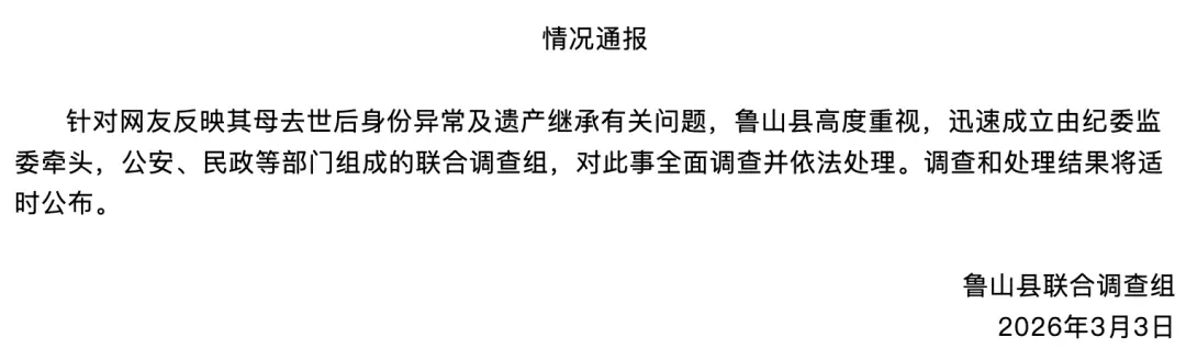 河南网友称自己母亲去世后“被结婚”，当地通报