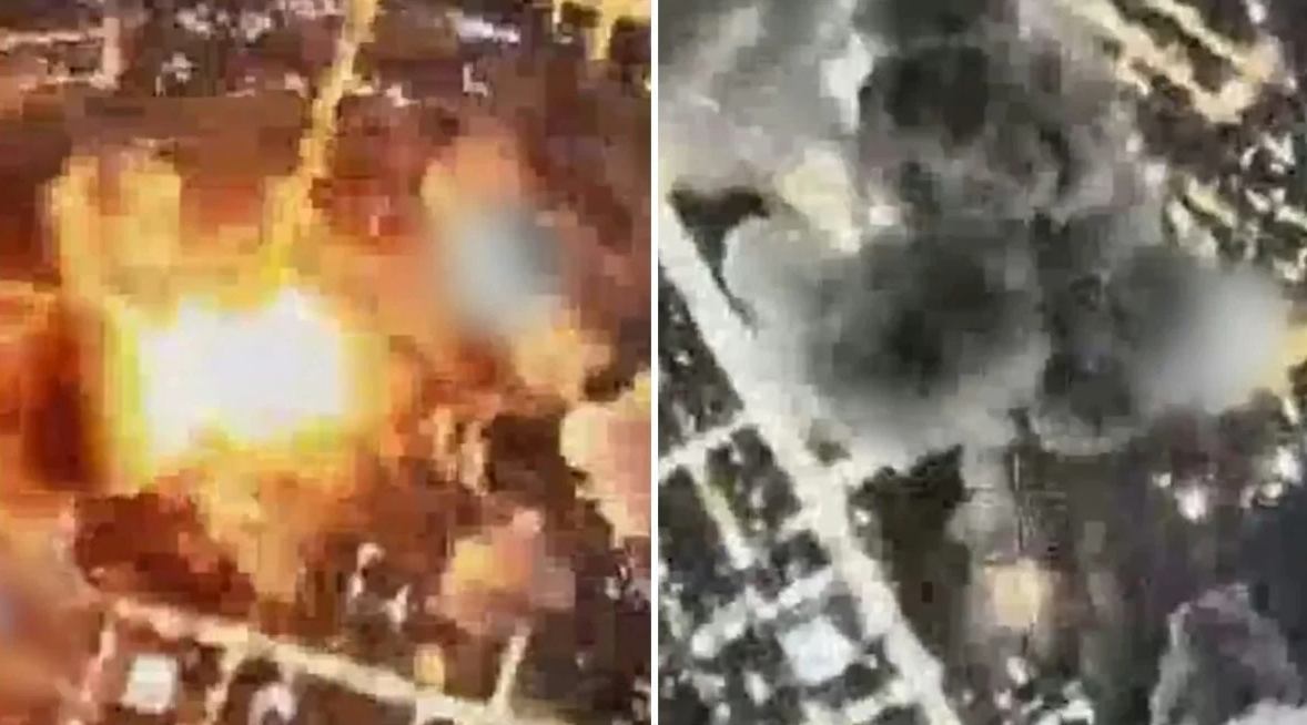 ▲▼ 以色列轰炸伊朗最高领袖哈梅内伊军事地堡。 (图/翻摄自X@IDF)