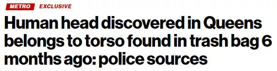 纽约鸟类保护区惊现人头 警方追查六个月前肢解案