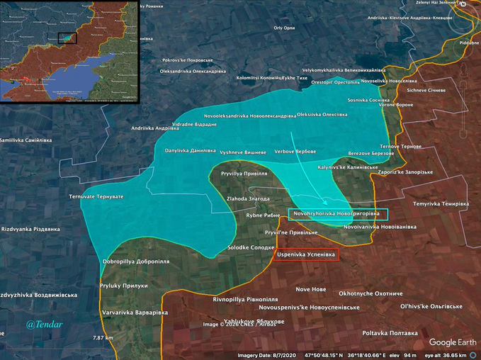 乌军成功推进了扎波罗热州的战线，收复部分被占领的领土。   图：翻摄自@HXR001 X 帐号
