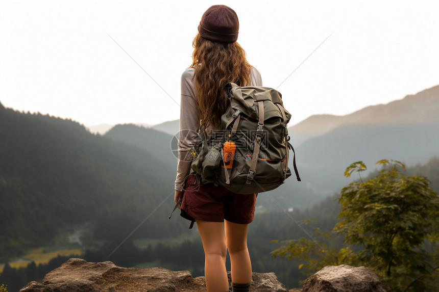 户外背包客高清图片下载-正版图片600449570-摄图网