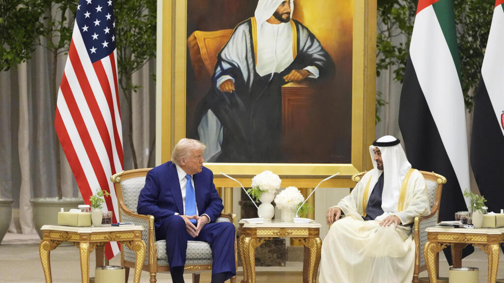 阿联酋总统Mohammed bin Zayed Al Nahyan和到访的美国总统特朗普2025年5月15日 阿联酋总统Mohammed bin Zayed Al Nahyan和到访的美国总统特朗普2025年5月15日